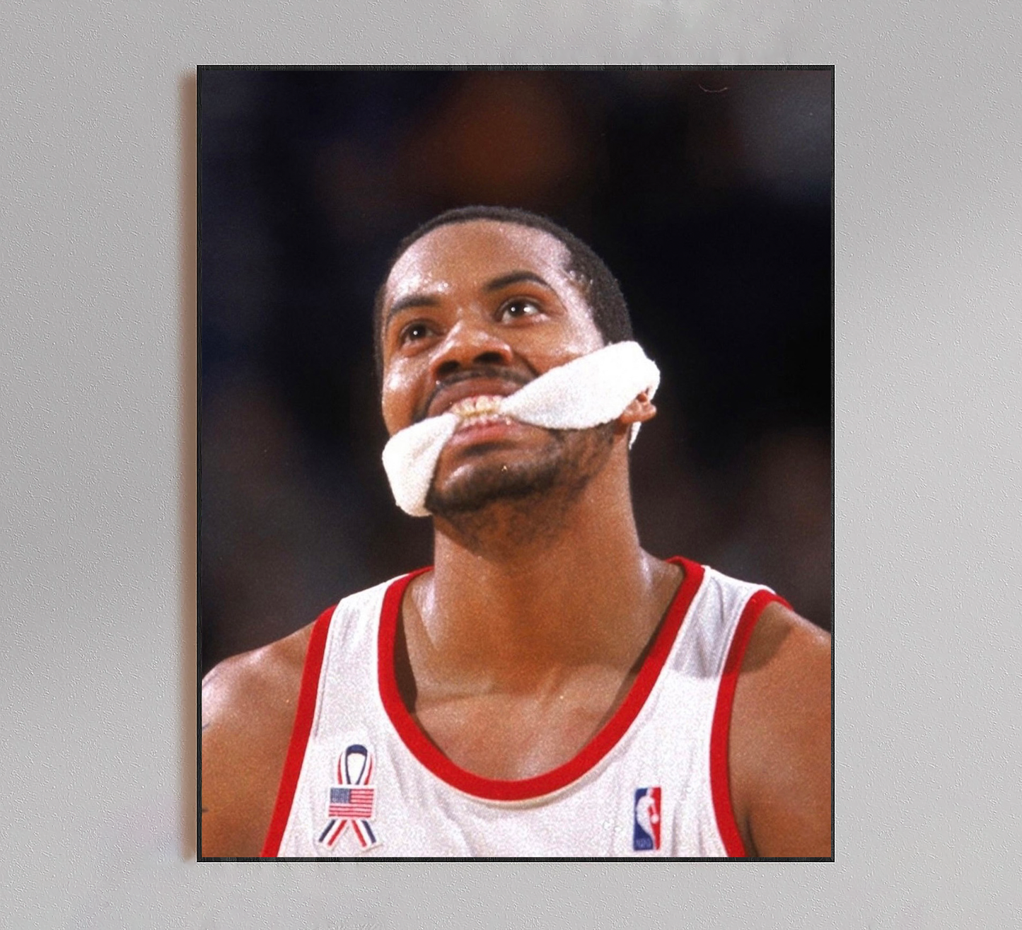 Biting Headband Basketball Poster