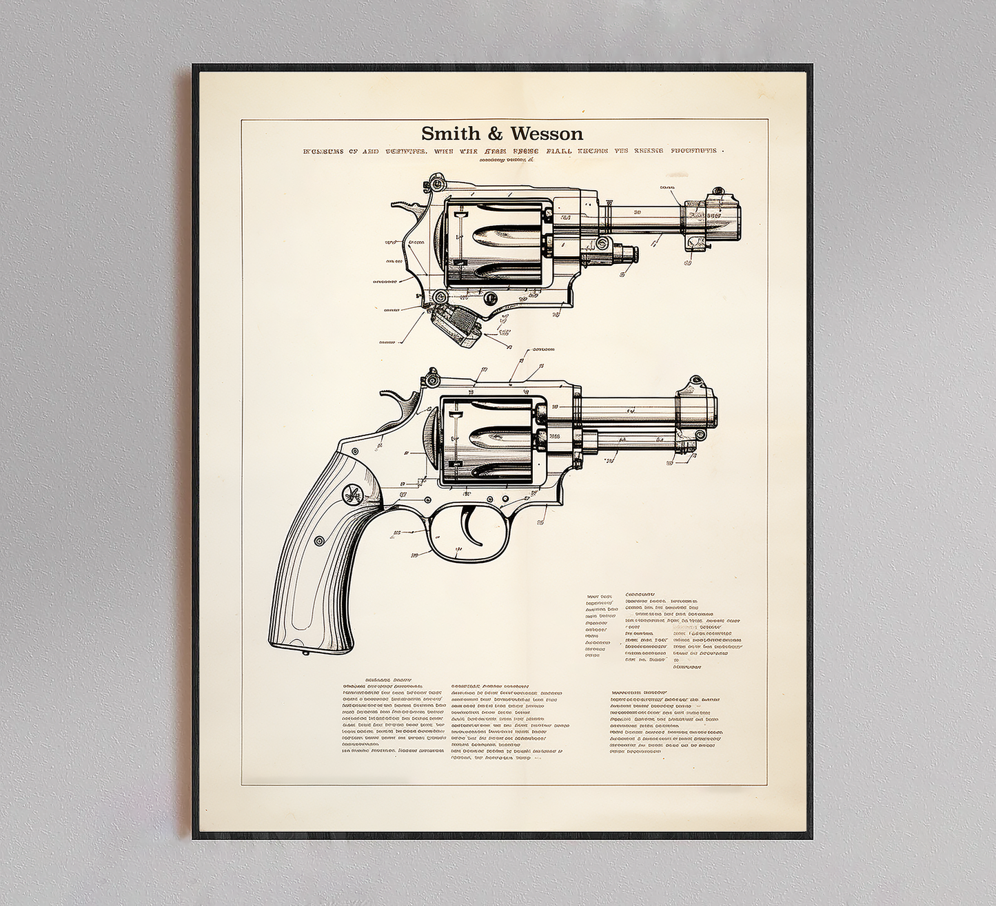 Smith & Wesson Blueprint Poster