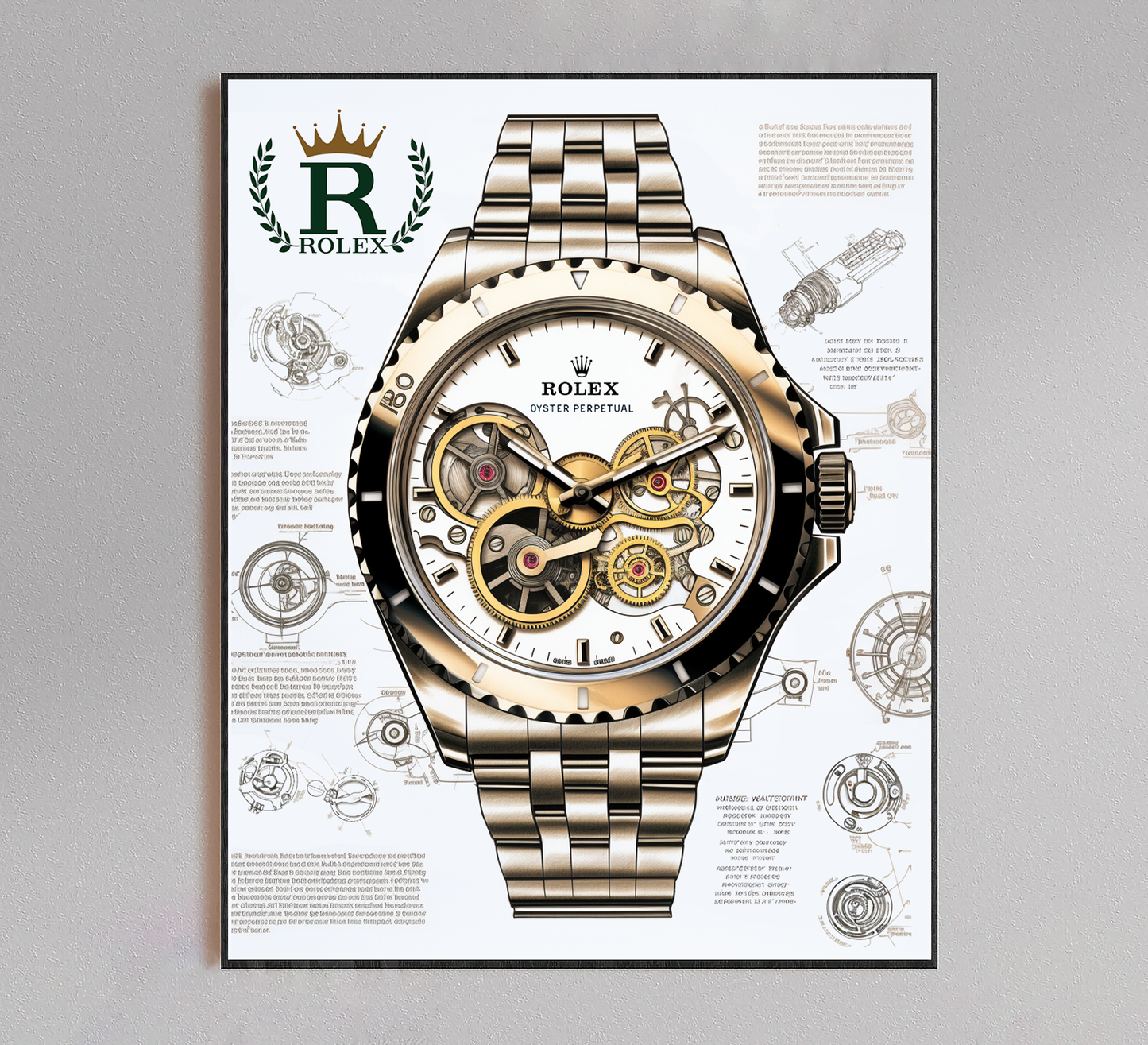 Rolex Blueprint Poster