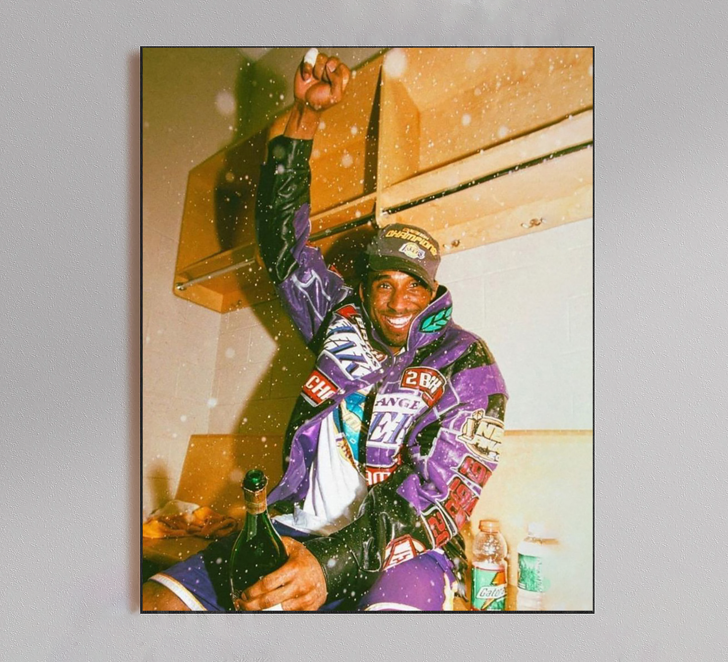 Kobe Celebrating Championship Poster