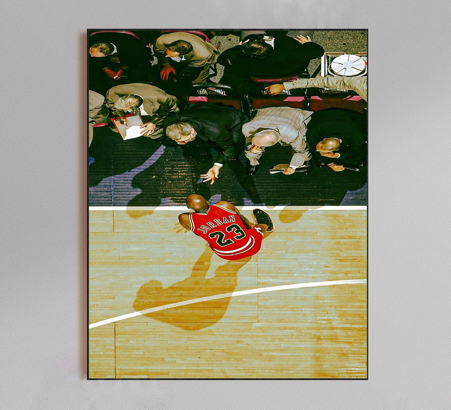 Michael Jordan Courtside Arial Poster