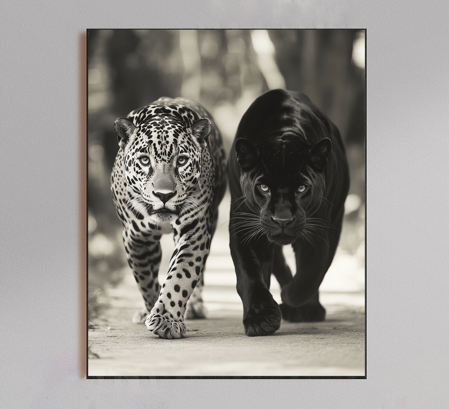 Jaguar and Leopard Poster