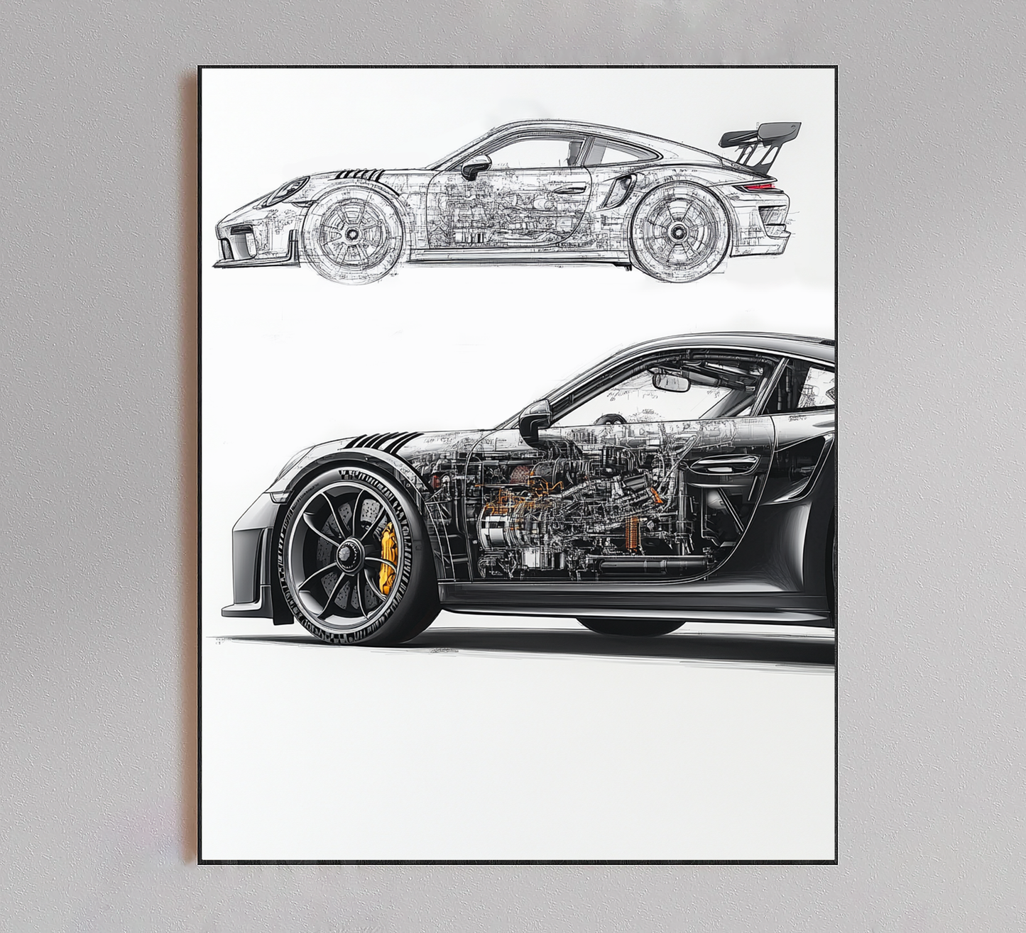 Minimalist Porsche Poster