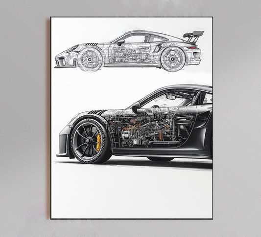 Minimalist Porsche Poster