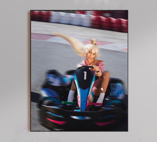 Chic Girl Go Karting Poster