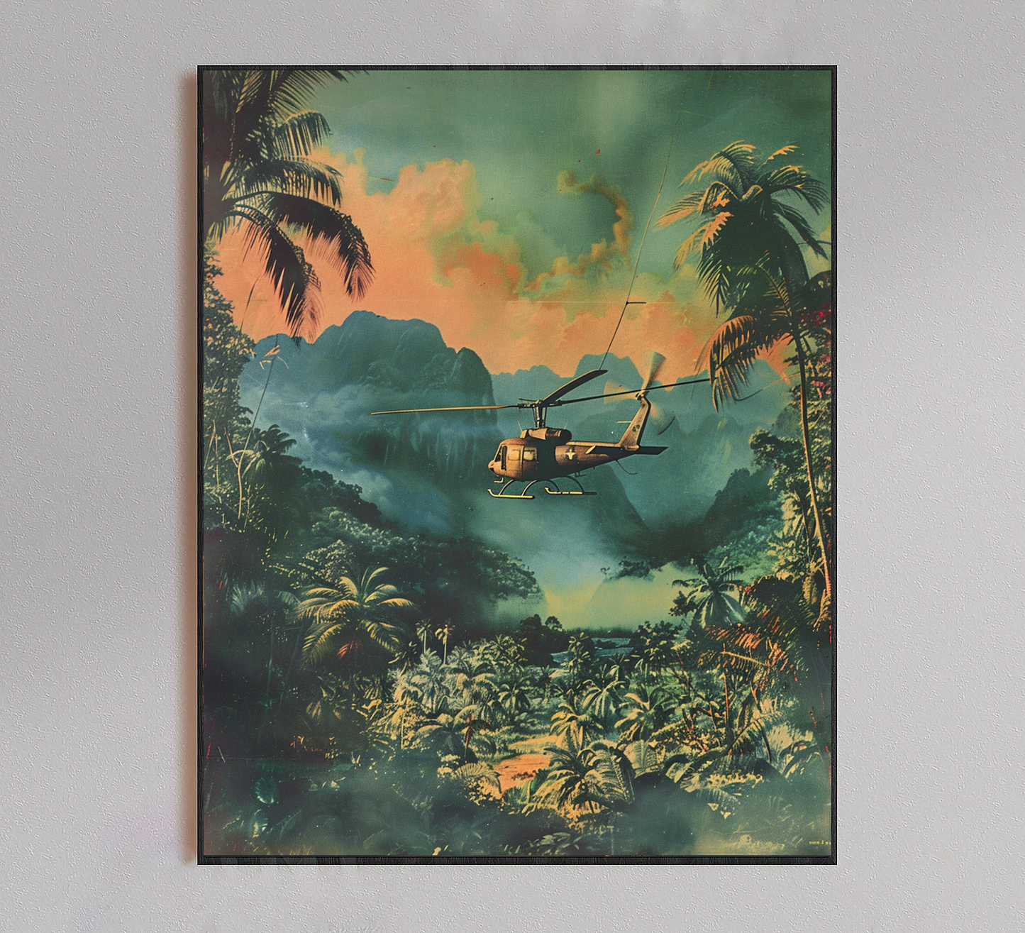 Vietnam War Helicopter Poster