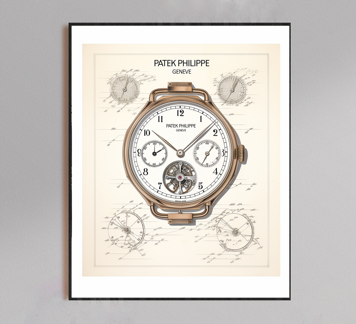 Patek Phillippe Blueprint Poster