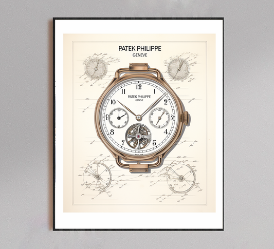 Patek Phillippe Blueprint Poster