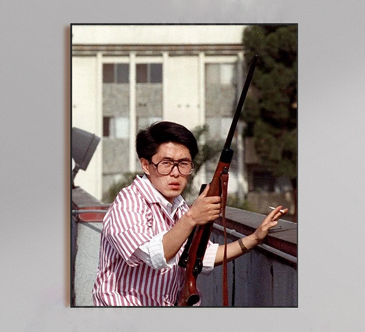 LA Riots Koreans on Rooftop Poster