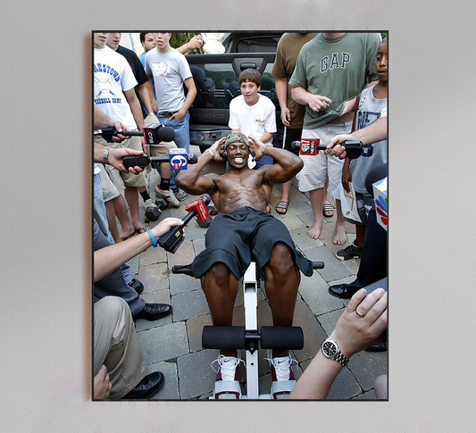 Terrell Owens Working Out in Driveway Poster