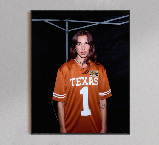 Dua Lipa Texas Jersey Poster
