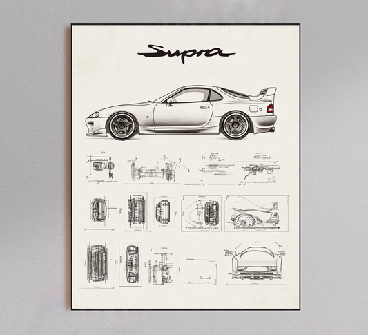 Supra Blueprint Poster