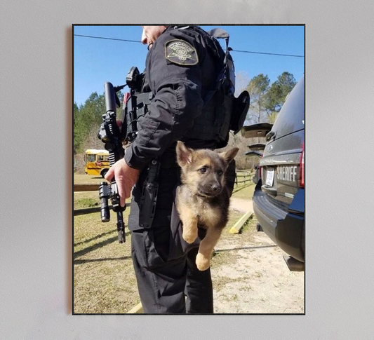 Baby Police Dog Poster
