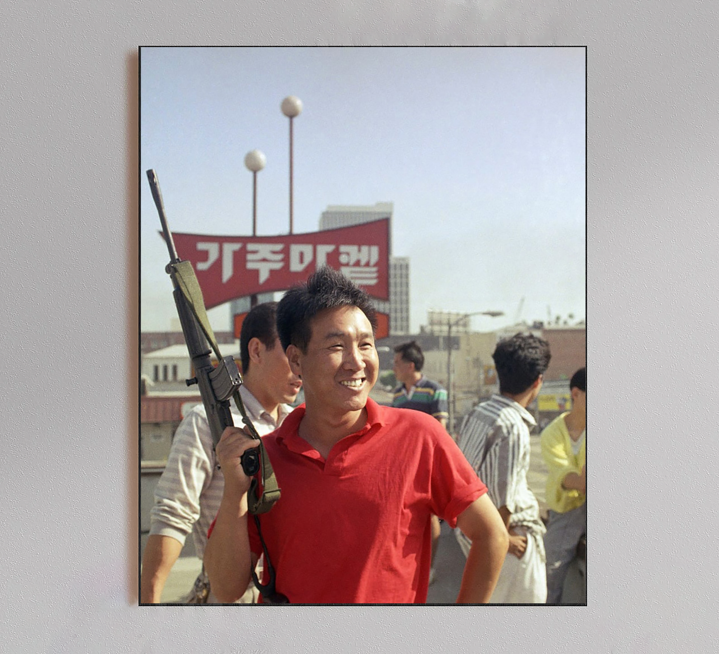 LA Riots Koreans on Rooftop Poster