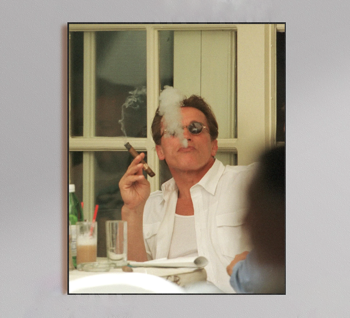 Arnold Schwarzenegger Smoking Cigar Poster