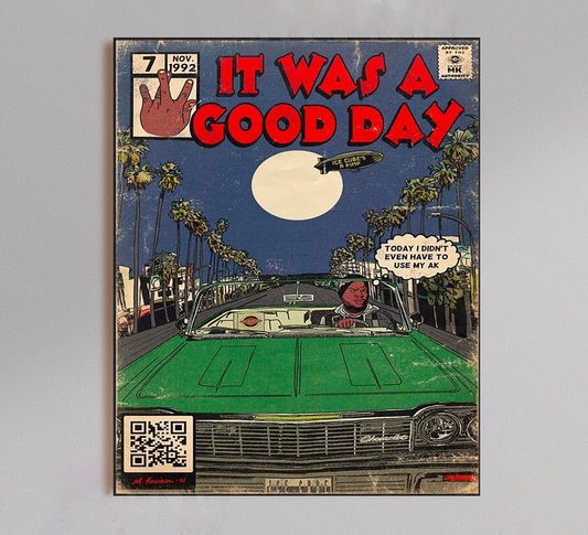 Ice Cube "It Was a Good Day" Comic Poster