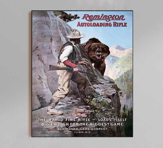 Remington Rifle Vintage Ad Poster