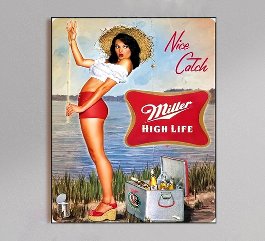 Miller High Life Vintage Ad Poster
