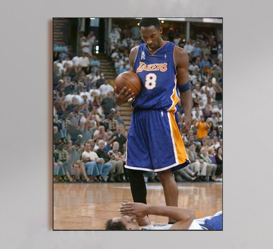 Kobe Standing Over Player Poster