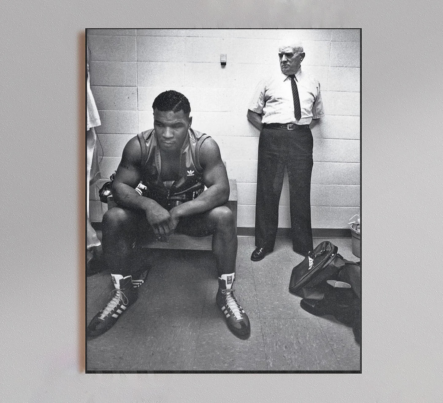 Mike Tyson and Coach Cus D'Amato Vintage Poster 2