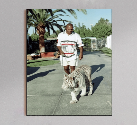 Mike Tyson With Pet Tiger Poster