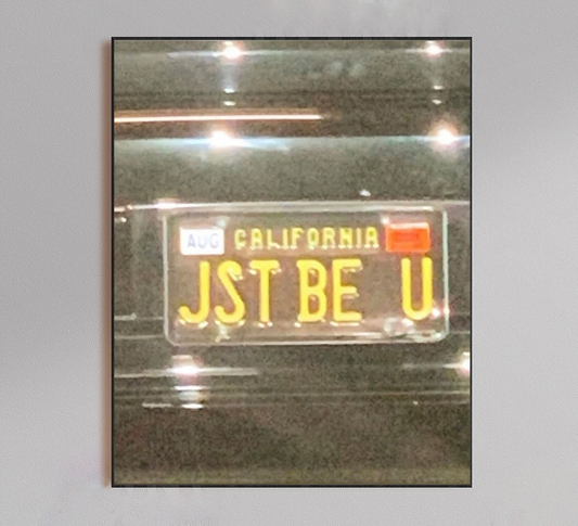 JUST BE U Motivational License Poster