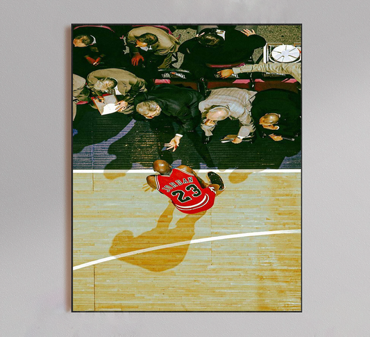 Michael Jordan Courtside Arial Poster