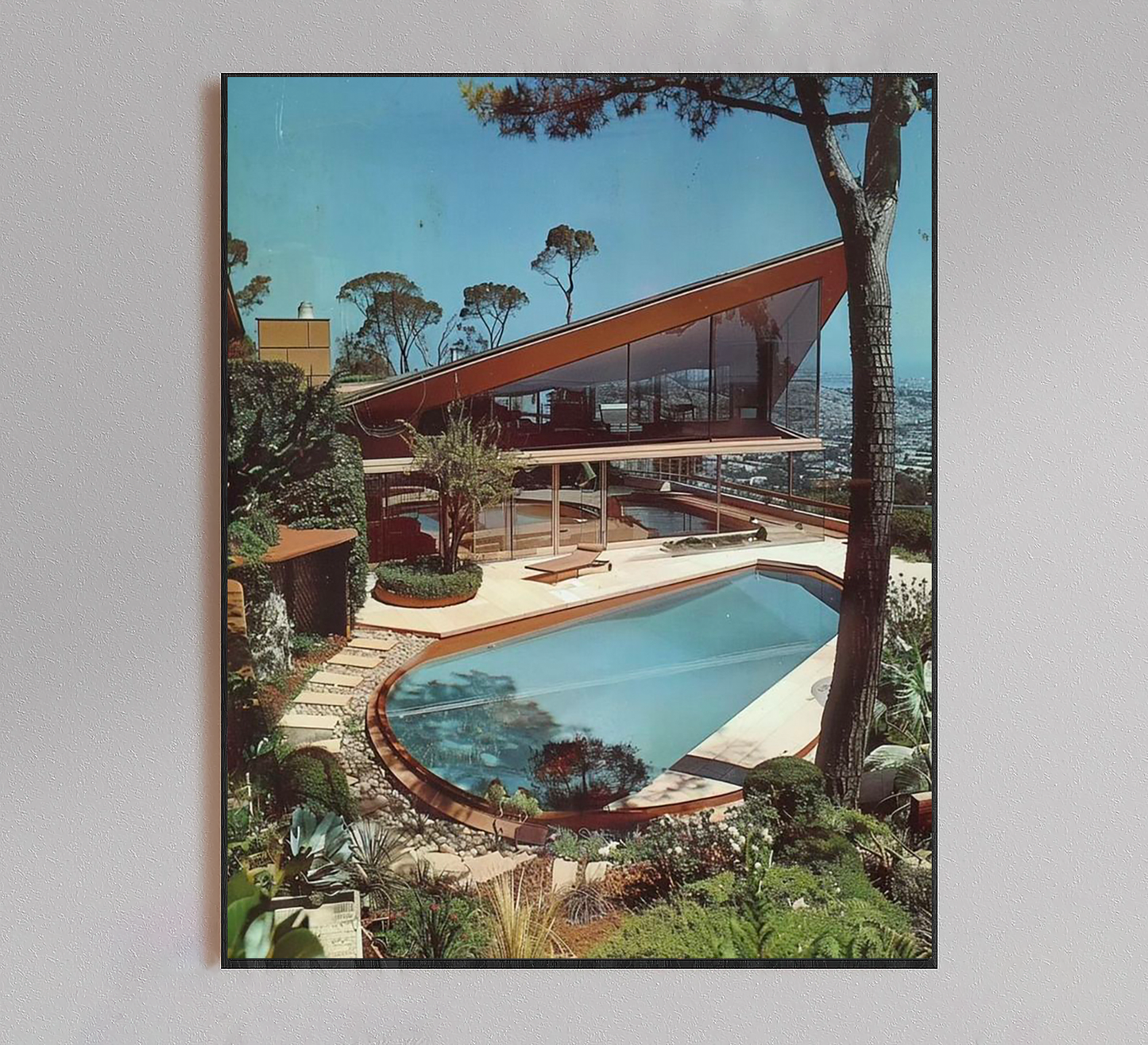 Modern Architectural Poolside Poster