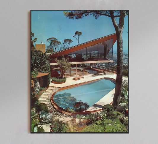 Modern Architectural Poolside Poster