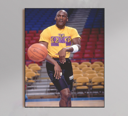 Michael Jordan Omega Psi Phi Vintage Fraternity Poster