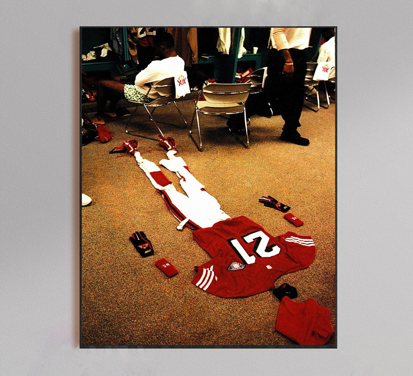Deion Sanders Lays Out 49ers Uniform Poster