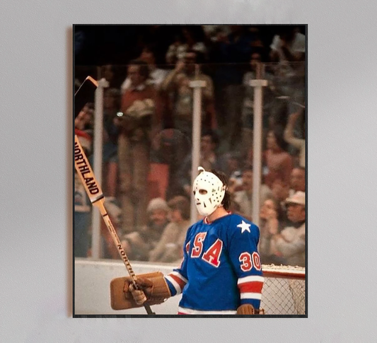 Vintage USA Hockey Goalie Poster