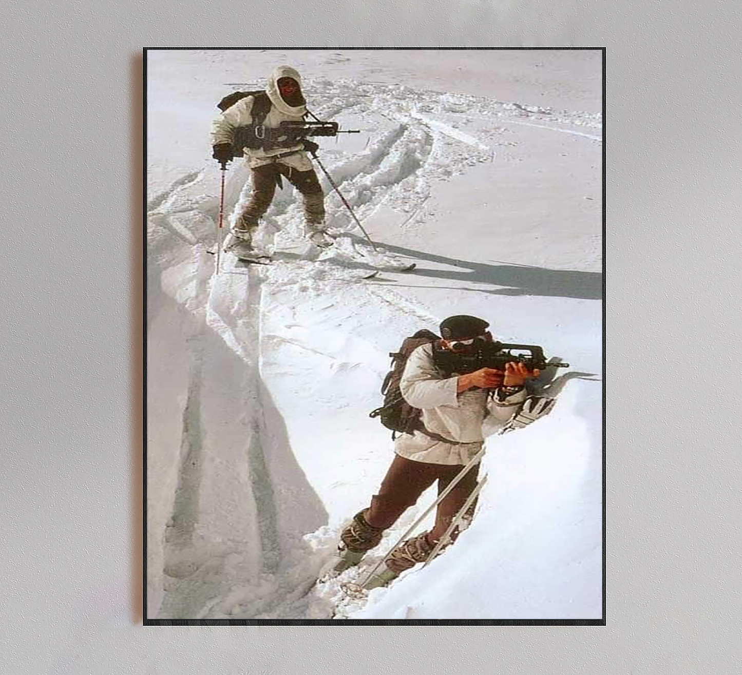 Foreign Soldiers in French Alps Poster