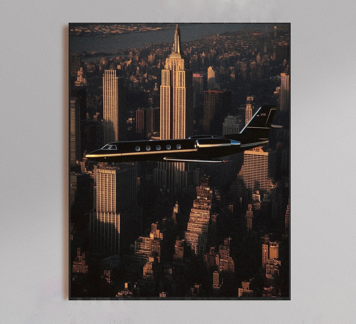 Jet Over New York City Poster